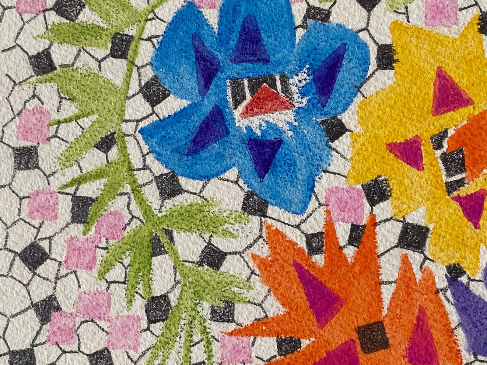 1940's French Post Impressionist Artist Abstract Artwork Design Original circa 1940s - 9