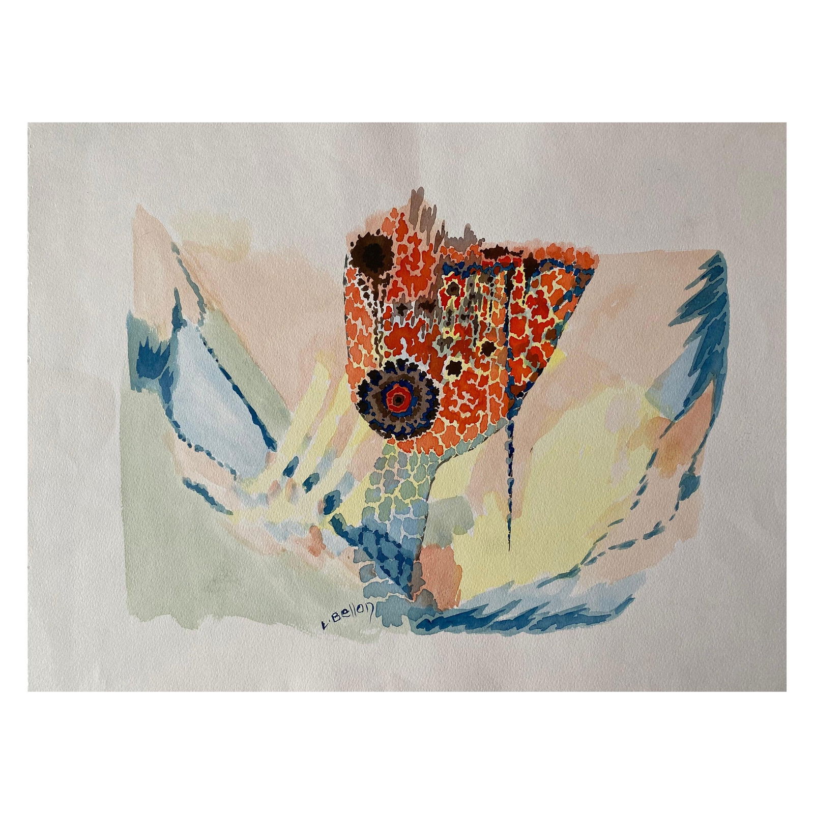 1940's Post Impressionist Artist Abstract Design Artwork circa 1940s - 10