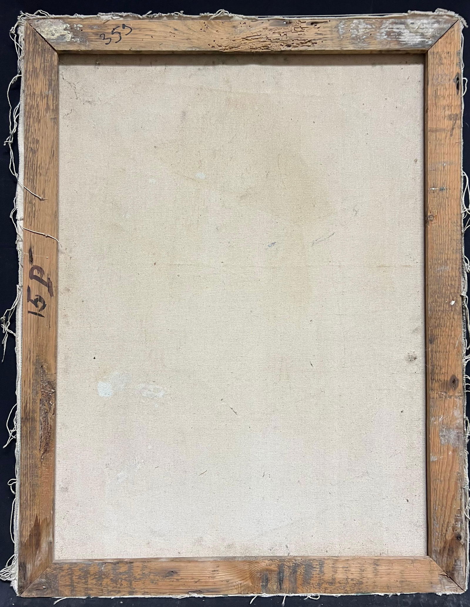 1940s French Moody Grey Green Forest Landscape French Expressionist Oil Painting 1940's - 3