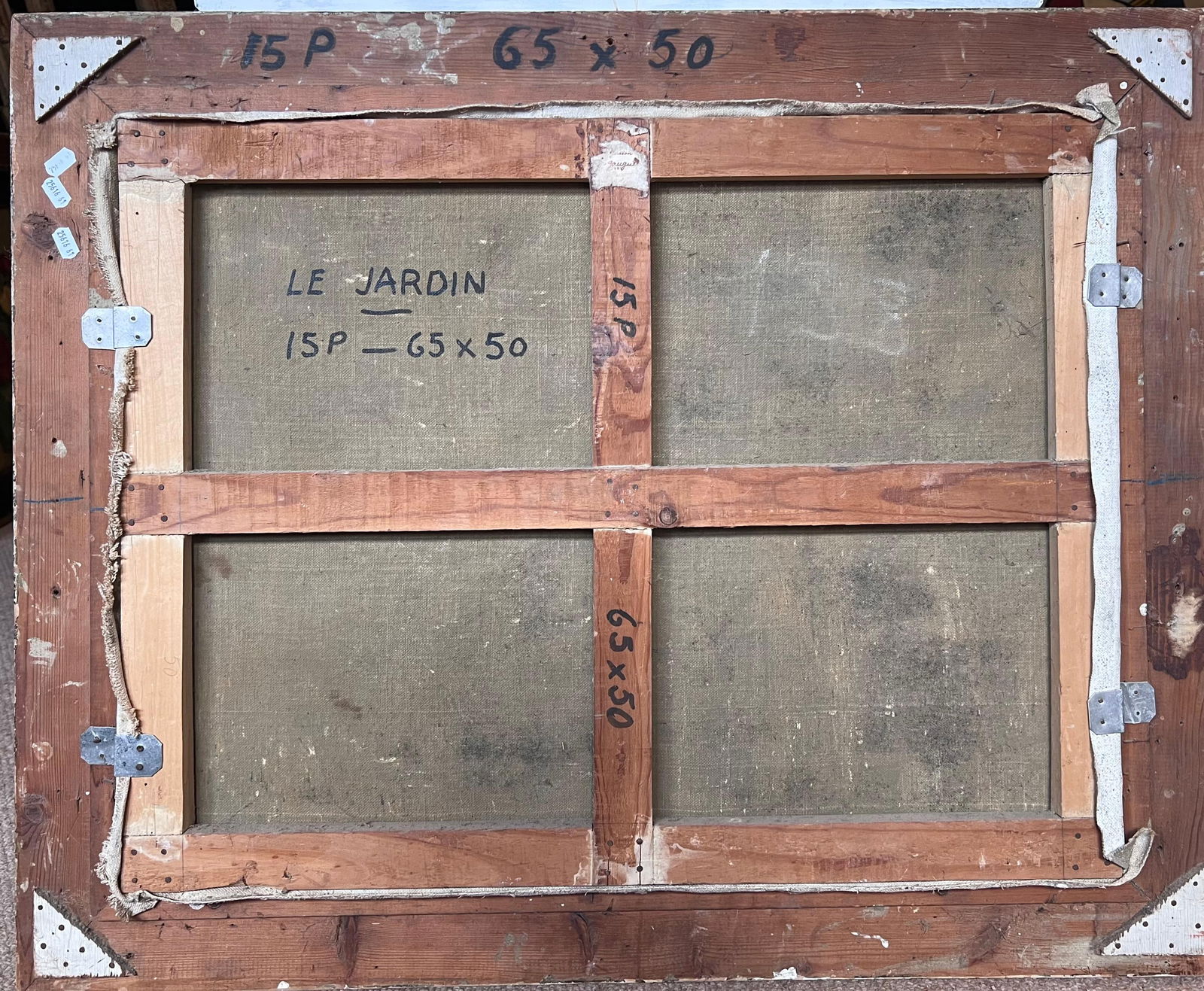 1950's Colorful French Impressionist Flower Garden Archway Signed Impressionist 1950's - 2