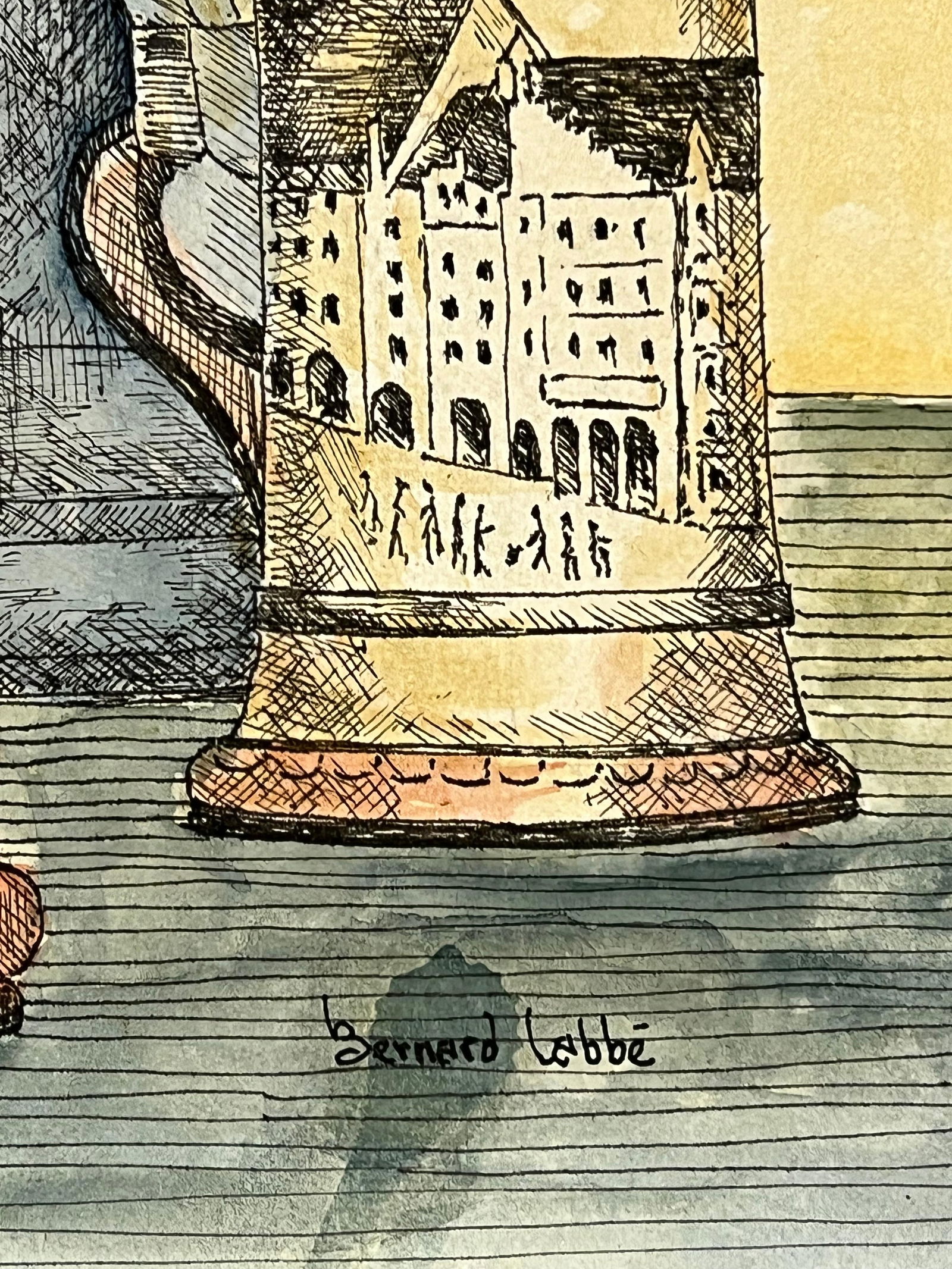 1950's Detailed Watercolor Still Life Featuring Ornate Tankards Painting 1950's - 2