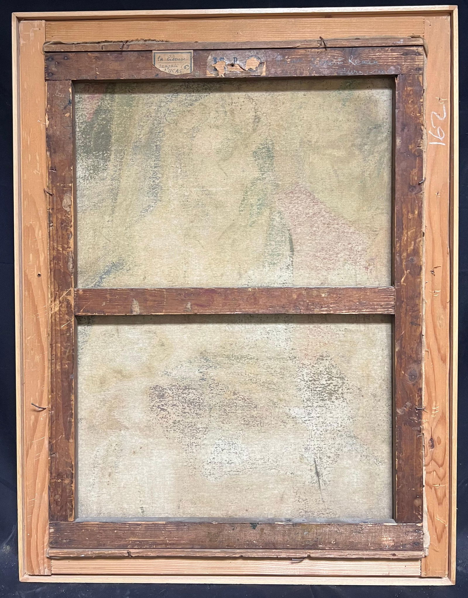 1950's French Cubist Signed Oil Portrait of Mysterious Blonde Lady Reading 1950's - 3