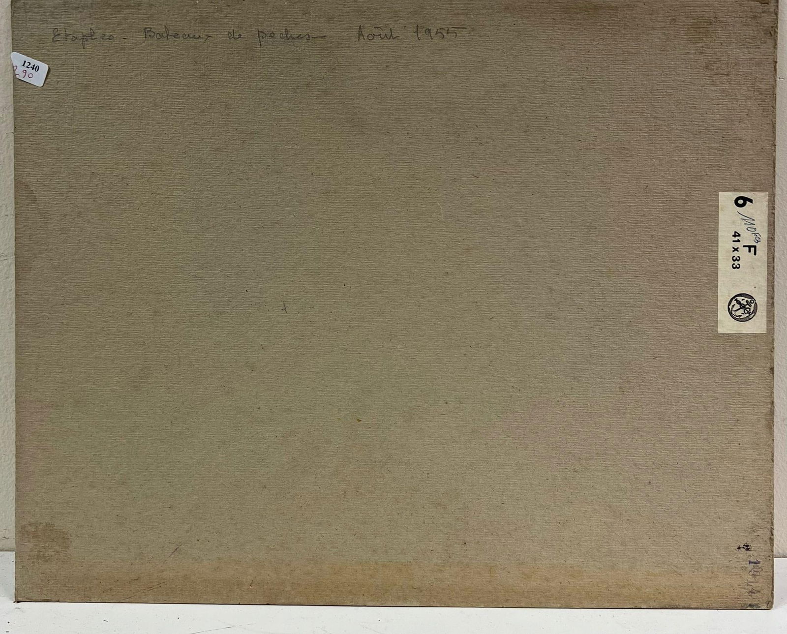 1950's French Impressionist Oil Fishing Boats Anchored Beach Estuary 1950's - 10