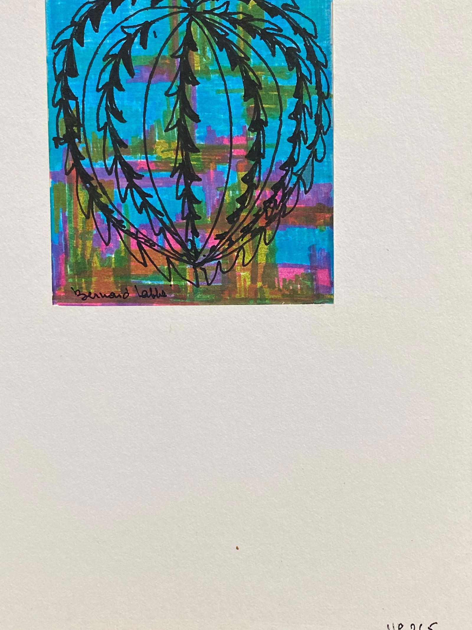 1950's French Modernist / Cubist Painting Signed, Bright Colour Shapes 1950s - 6