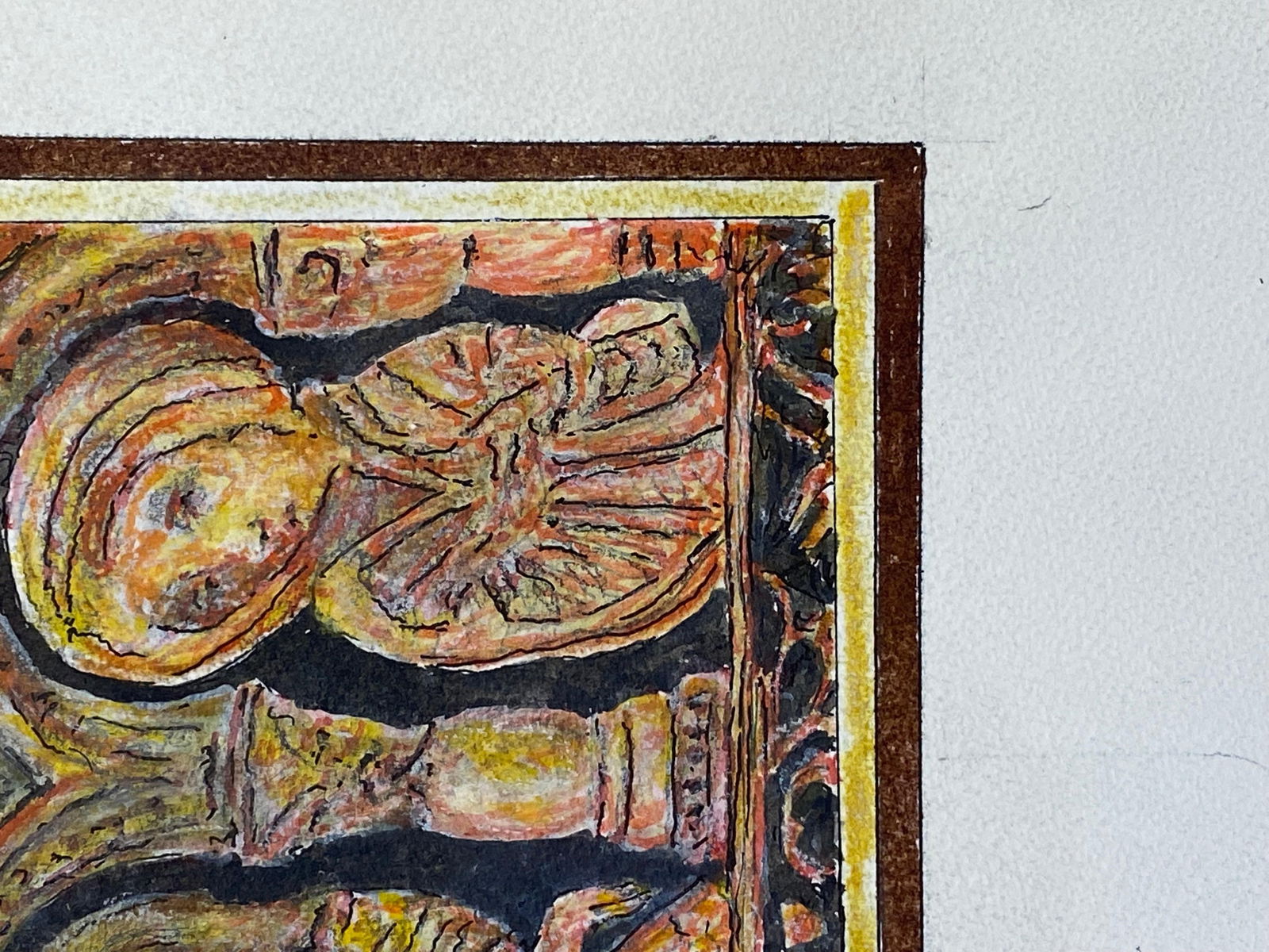 1950's French Modernist / Cubist Painting, Two Figures in Historic Landscape 1950 - 11