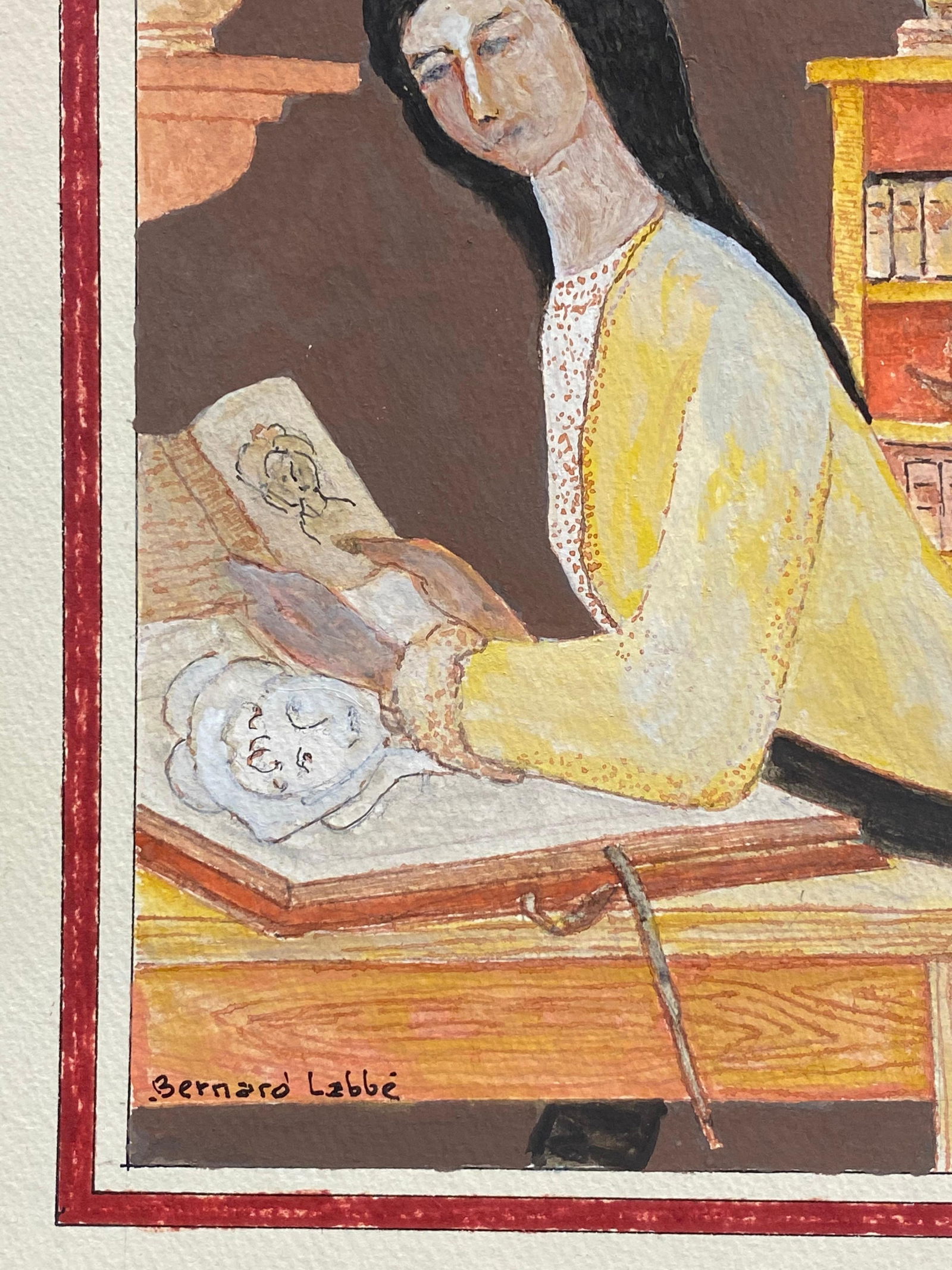 1950's French Modernist Painting Signed 1950s - 3