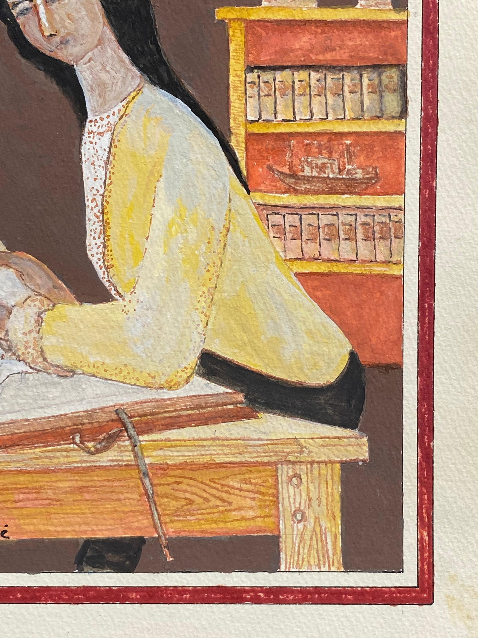 1950's French Modernist Painting Signed 1950s - 4