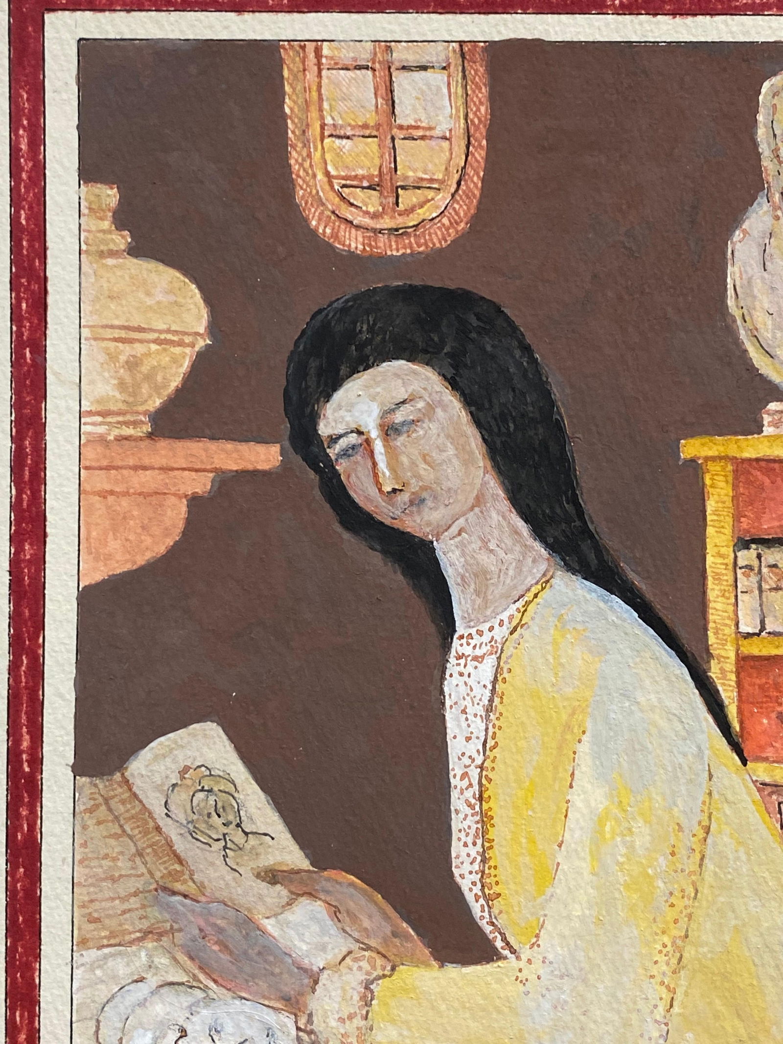 1950's French Modernist Painting Signed 1950s - 7