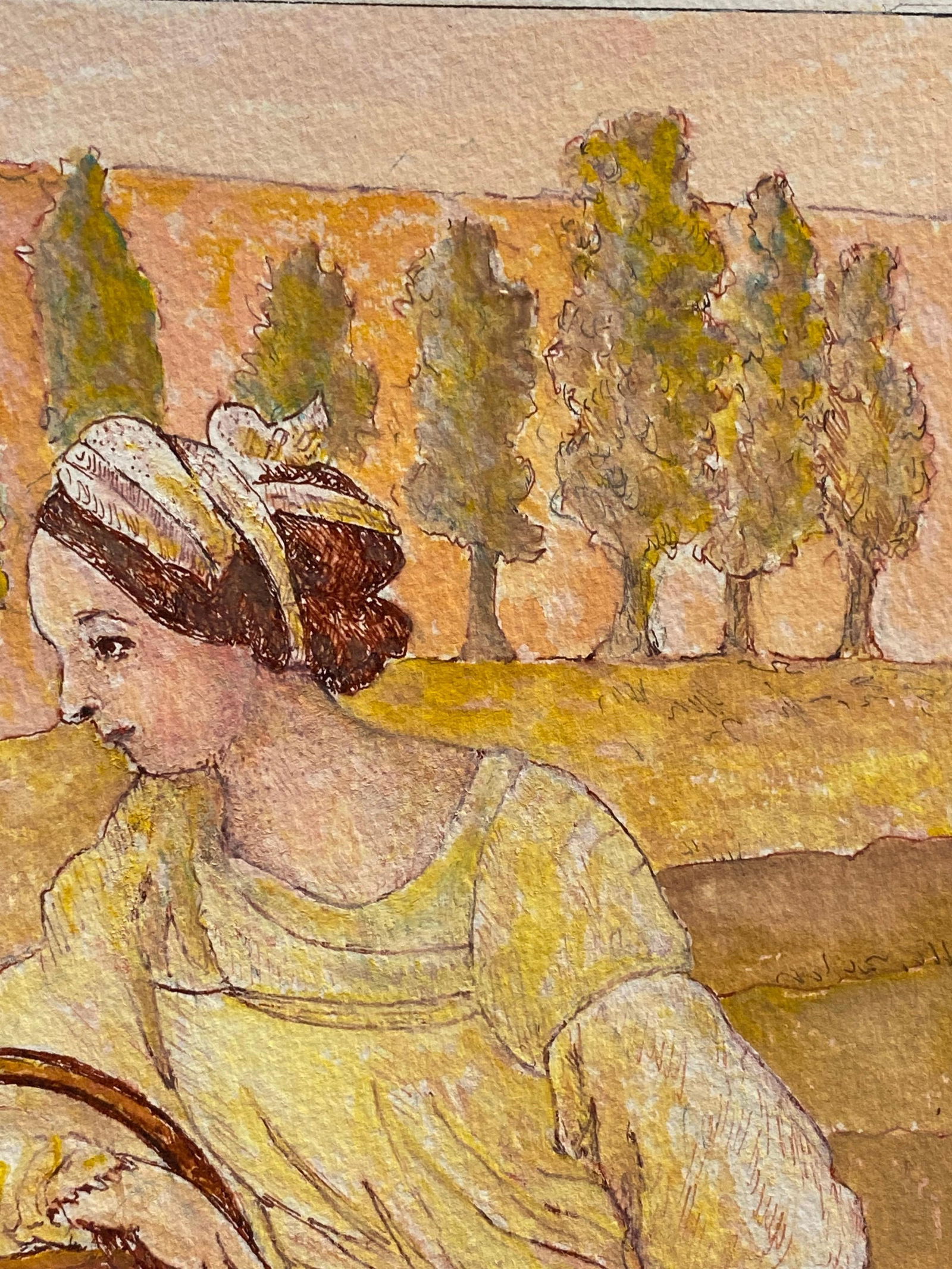 1950's French Modernist Painting Signed 1950s - 7