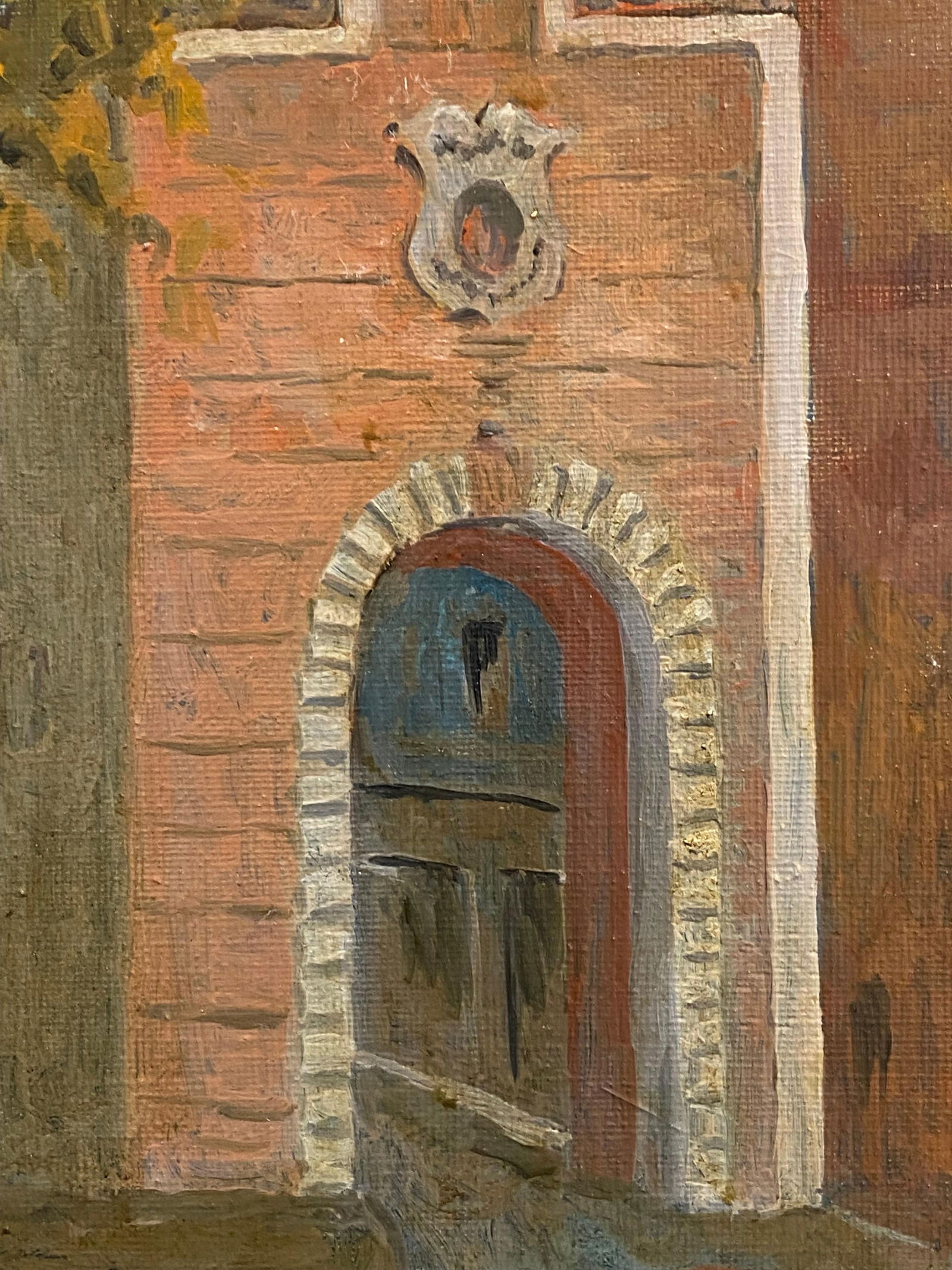 1950's French Modernist/ Cubist Painting Signed, French Clock Tower Mid-20th Century - 3