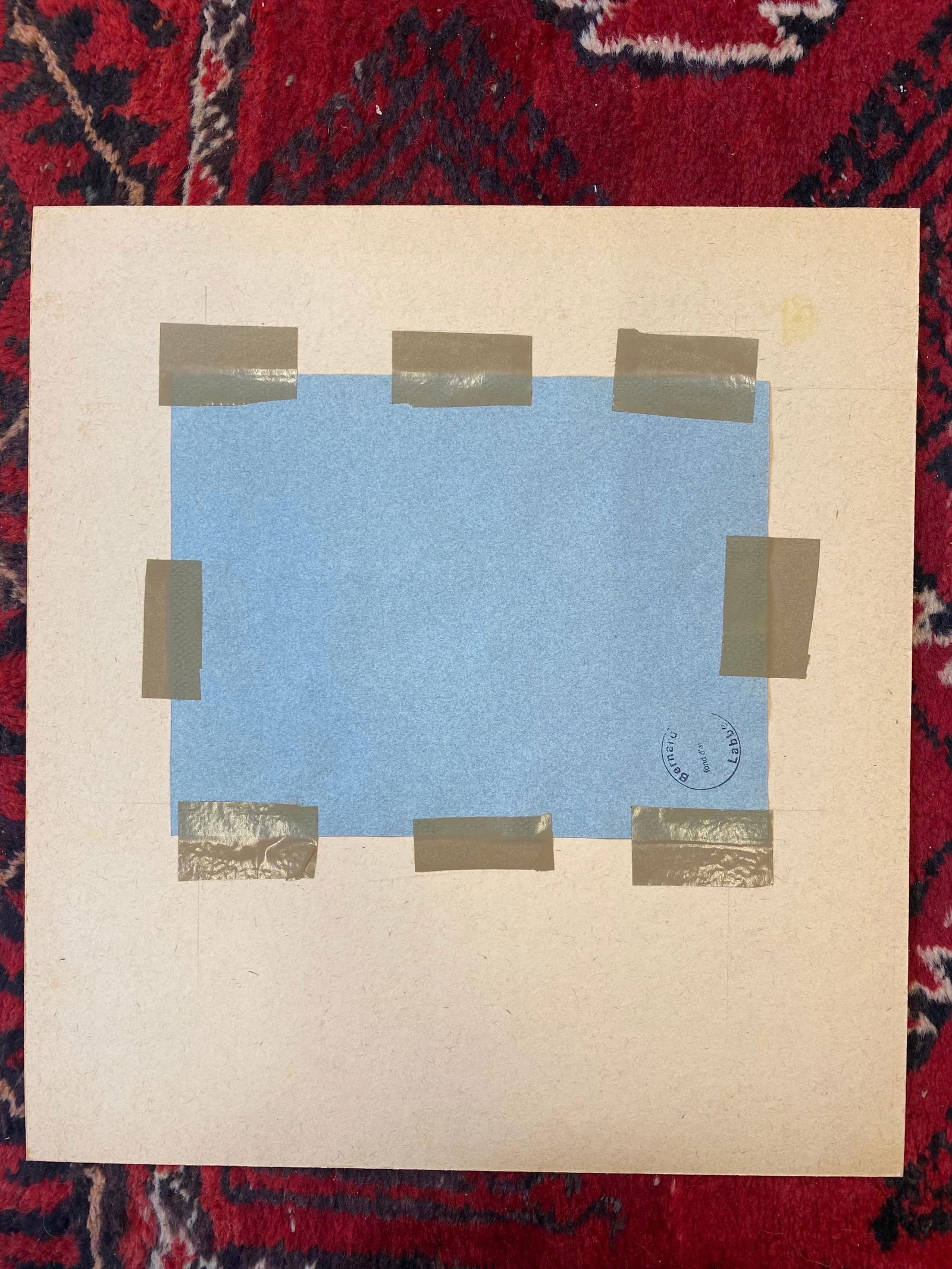 1950's French Modernist/ Cubist Painting Signed, through the Mountains 1950 - 3