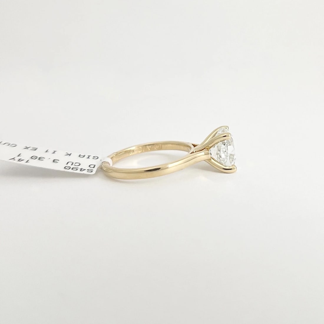 GIA Cushion Diamond Solitaire Engagement Ring 14K Yellow Gold, 3.30 CT - 7