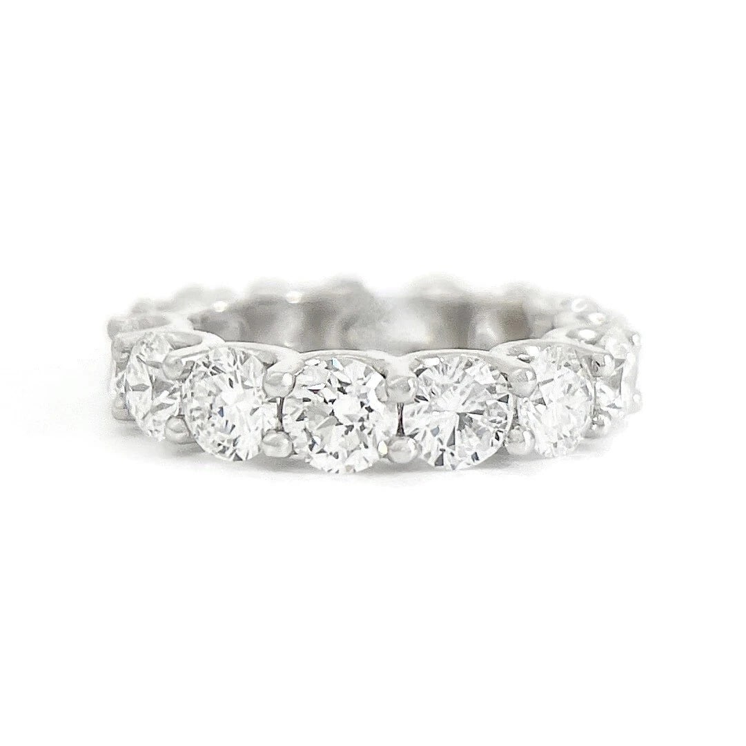 Lab-Created Diamond Eternity Ring Wedding Band 14K White Gold, 5.80 CTW Size 6.5 (1 of 6)