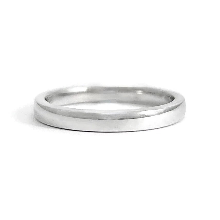 Thin Plain Classic Wedding Band Ring 14K White Gold, Size 4.75, 2.3 mm (1 of 7)