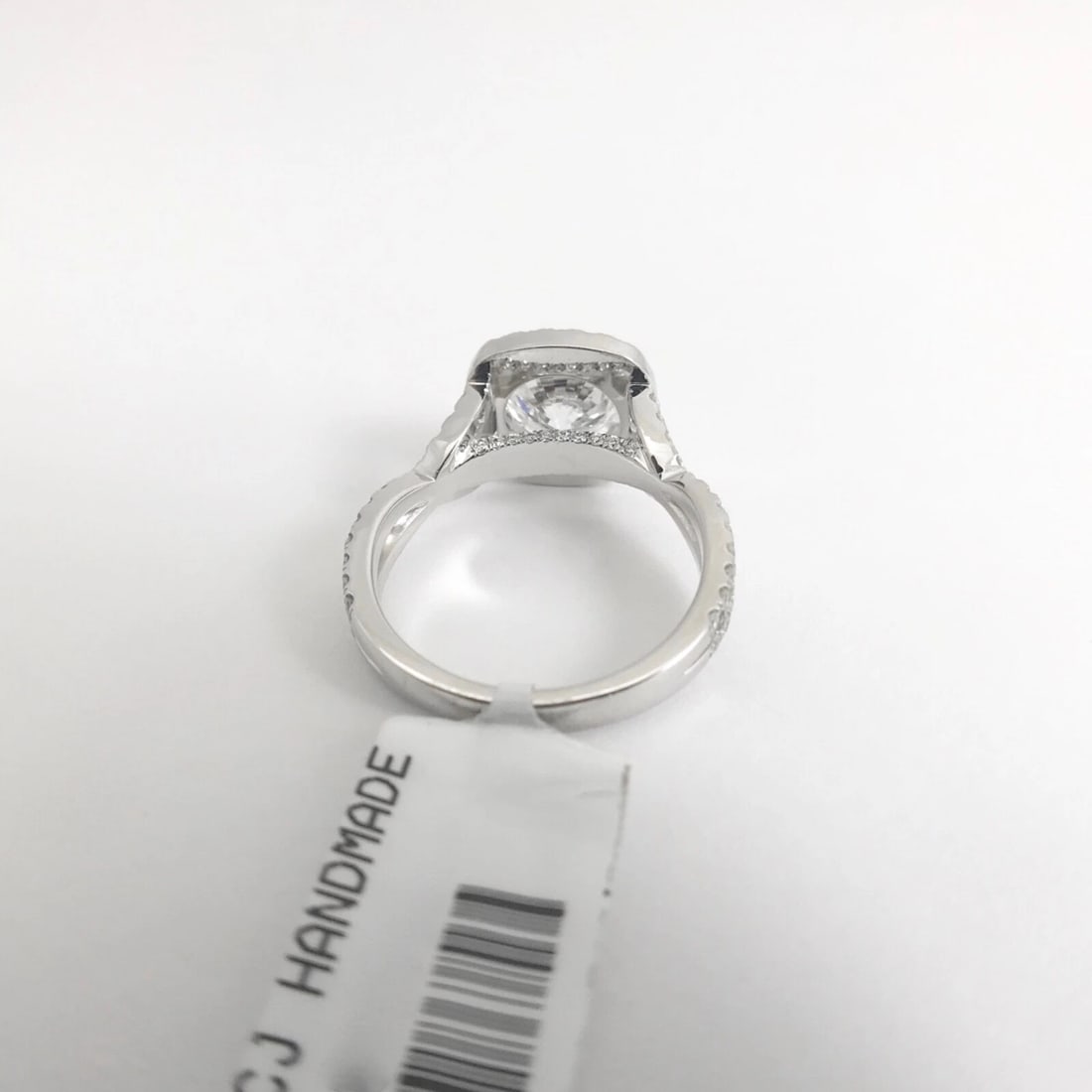 GIA Round Cushion Halo Diamond Engagement Ring 14K White Gold 2.41 CTW, 4.84 Gr - 8