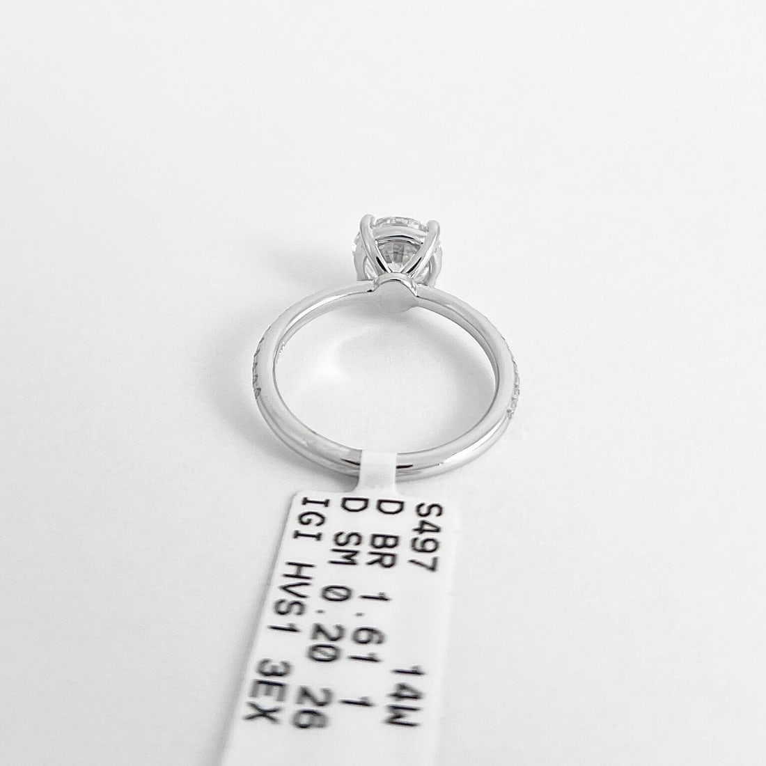 Round Lab-Created Diamond Solitaire Engagement Ring 14K White Gold, 1.81 CTW - 8