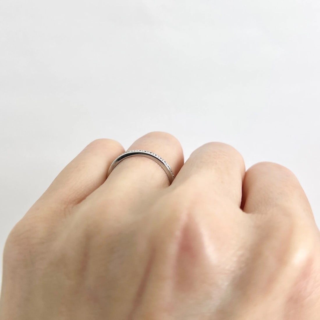 Round Diamond Channel-Set Eternity Ring Wedding Band Platinum, .55 CTW - 6