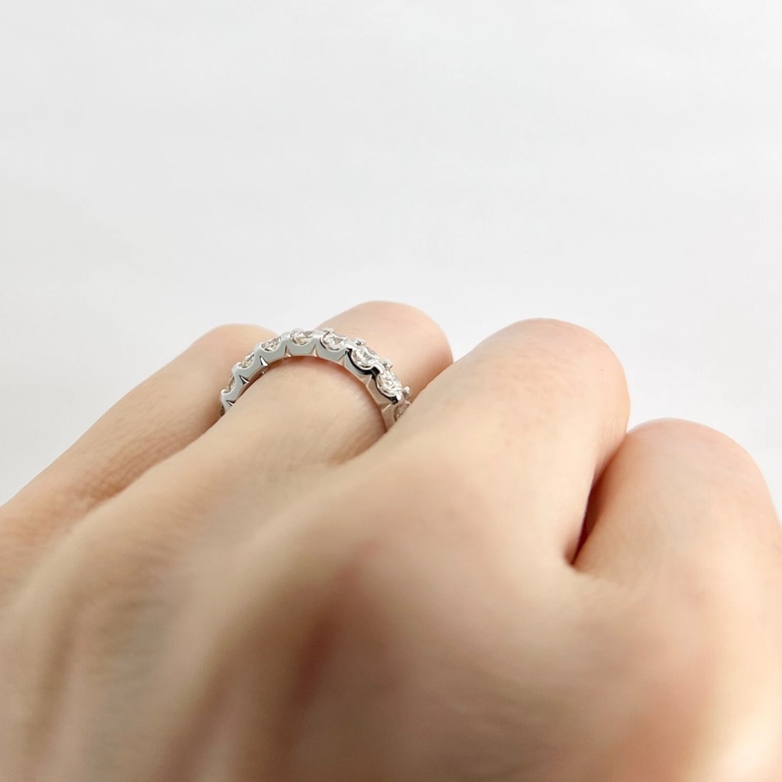 Round Diamond Eternity Ring Wedding Band Anniversary 14K White Gold, 2.38 CTW - 5