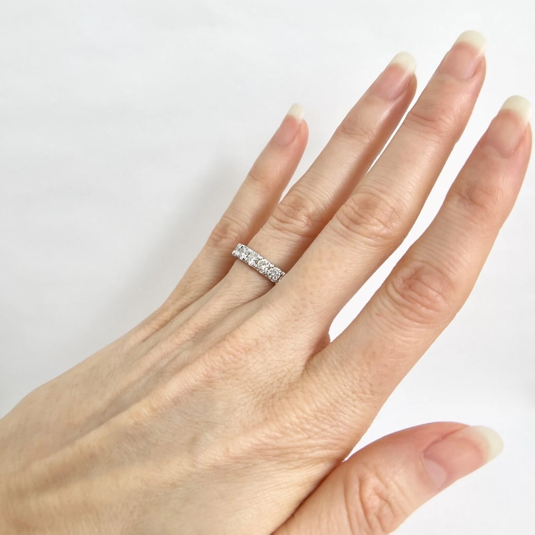 Round Diamond Eternity Ring Wedding Band Anniversary 14K White Gold, 2.34 CTW - 5