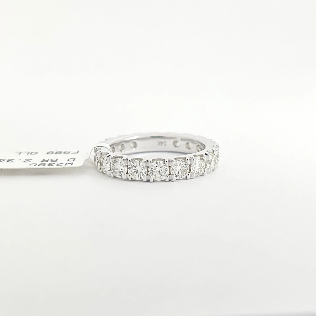 Round Diamond Eternity Ring Wedding Band Anniversary 14K White Gold, 2.34 CTW - 7