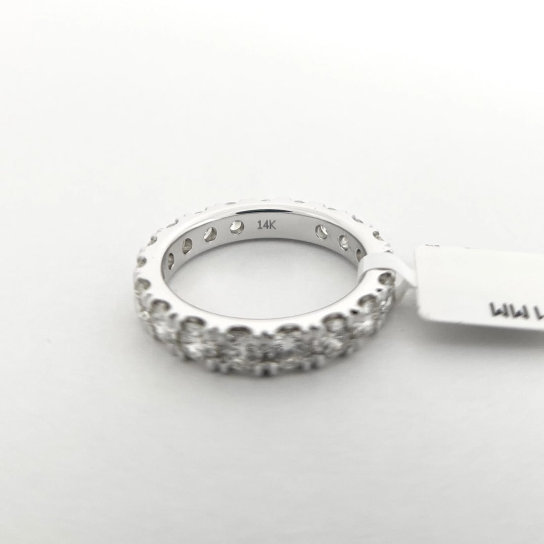 Round Diamond Eternity Ring Wedding Band Anniversary 14K White Gold, 2.34 CTW - 8