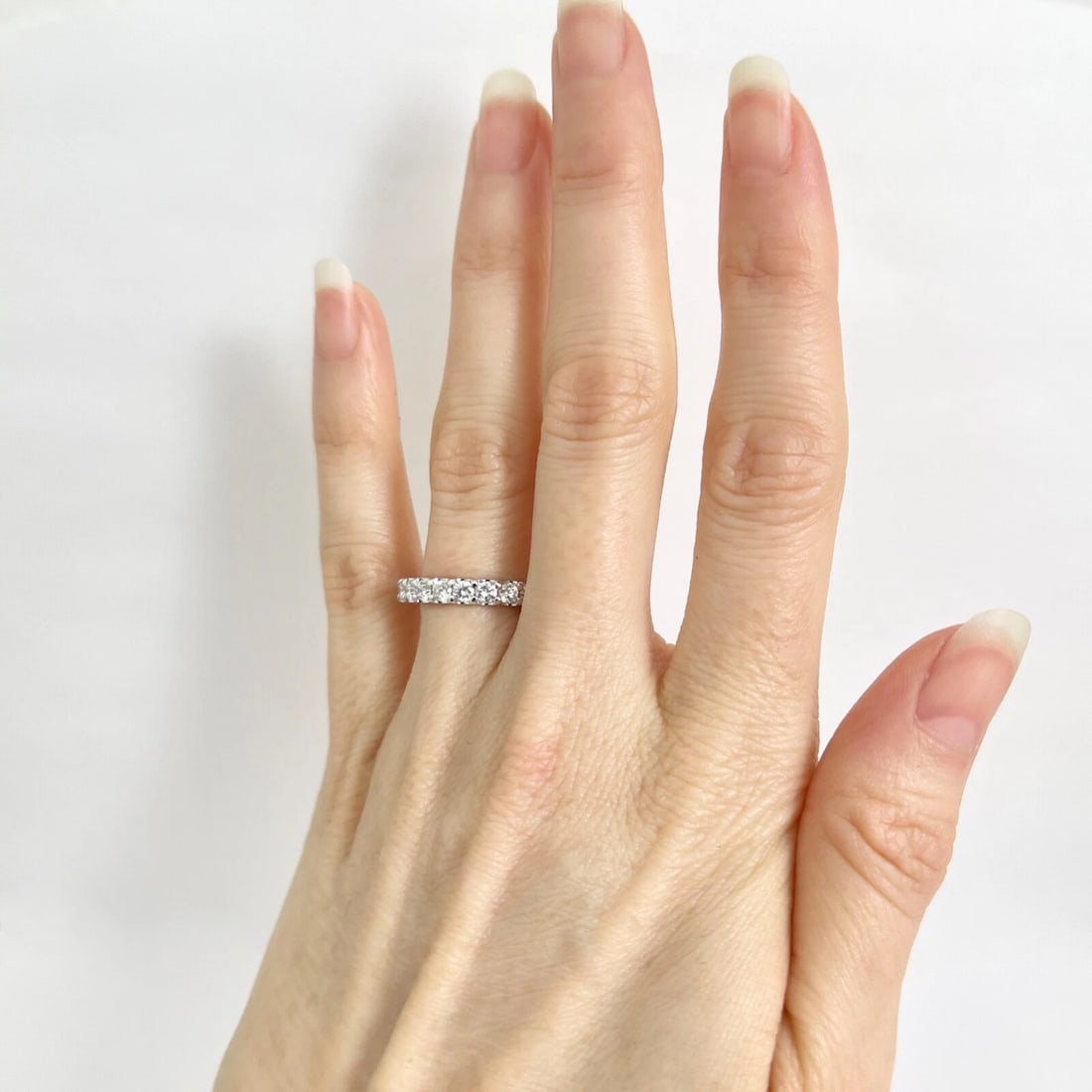 Round Diamond Eternity Ring Wedding Band Anniversary 14K White Gold, 1.73 CTW - 3