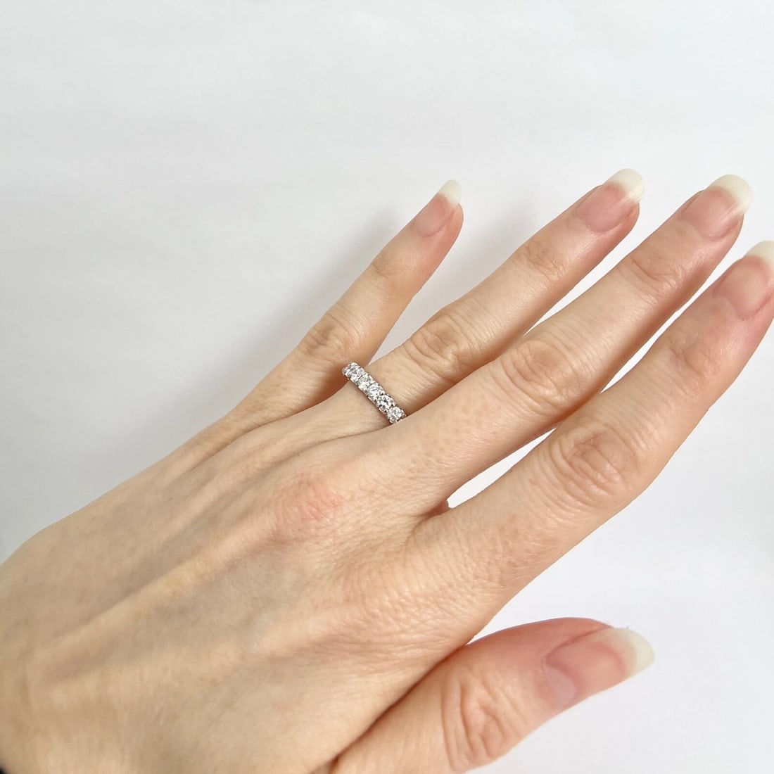 Round Diamond Eternity Ring Wedding Band Anniversary 14K White Gold, 1.73 CTW - 5