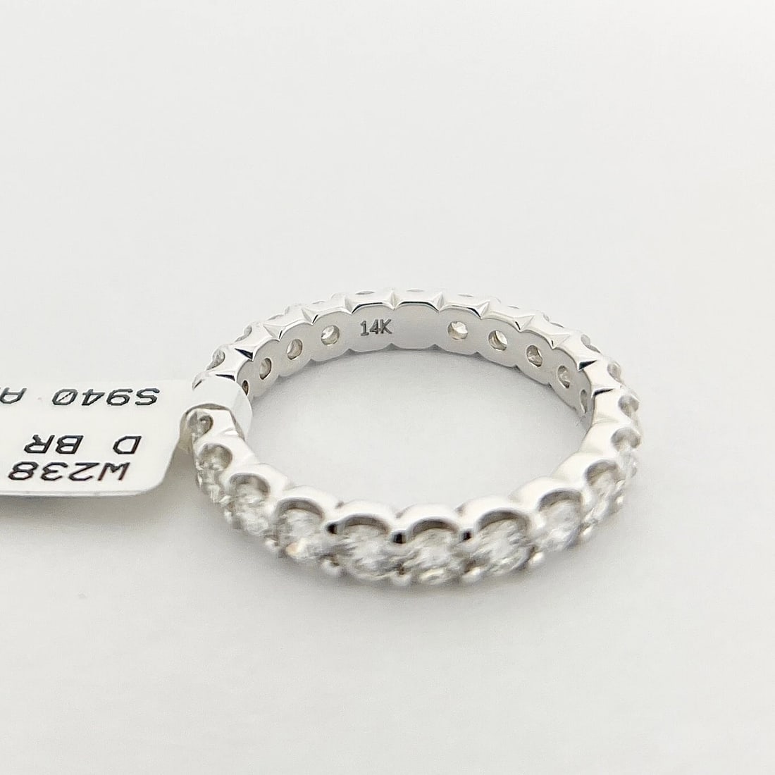 Round Diamond Eternity Ring Wedding Band Anniversary 14K White Gold, 1.73 CTW - 8