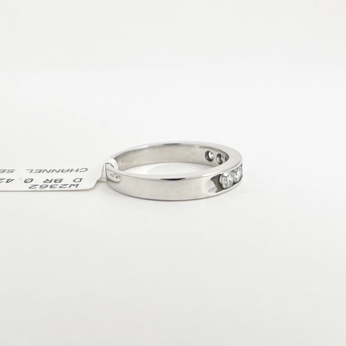 Round Diamond Channel-Set Wedding Band Ring 14K White Gold, .42 CTW - 6