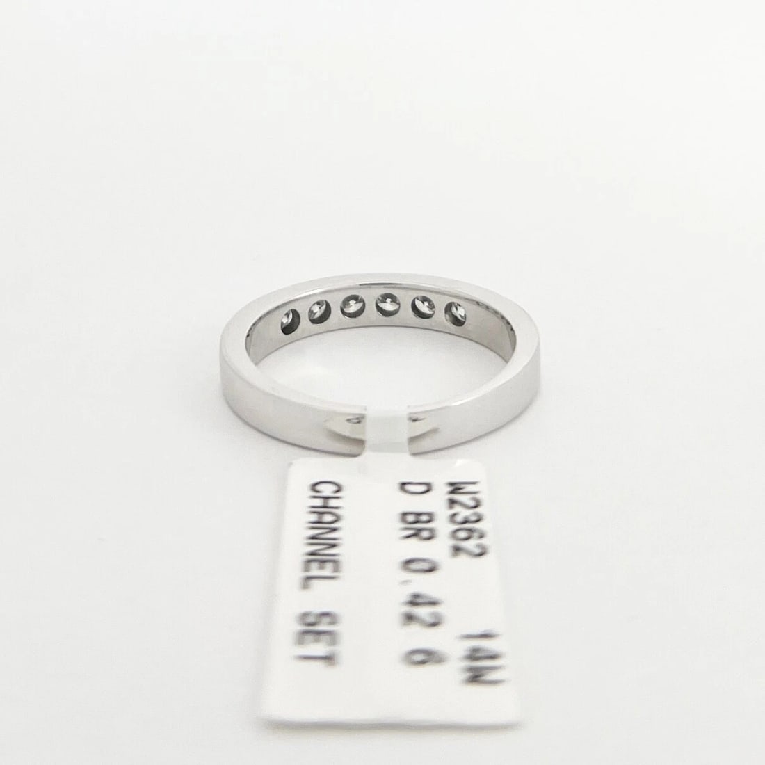 Round Diamond Channel-Set Wedding Band Ring 14K White Gold, .42 CTW - 7