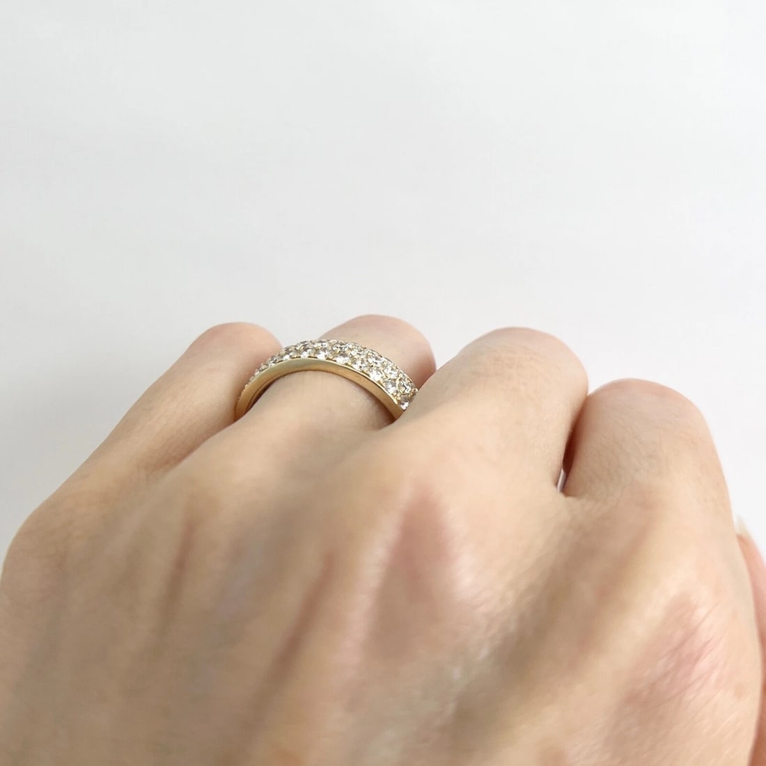 Men's Wide Pave Diamond Eternity Ring Wedding Band 14K Yellow Gold 2.47 CTW - 6