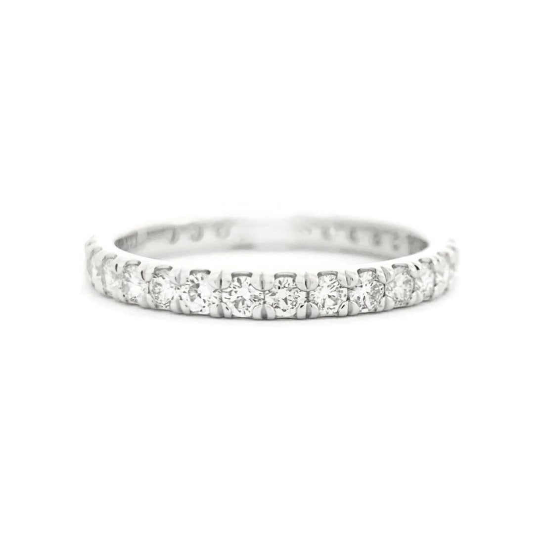 Diamond Eternity Ring Wedding Band 14K White Gold .80 CTW, Size 6 (1 of 9)