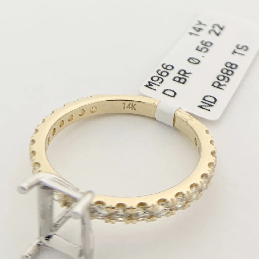 Emerald Cut Rectangle Diamond Engagement Ring Setting Mounting 14K Yellow Gold - 9