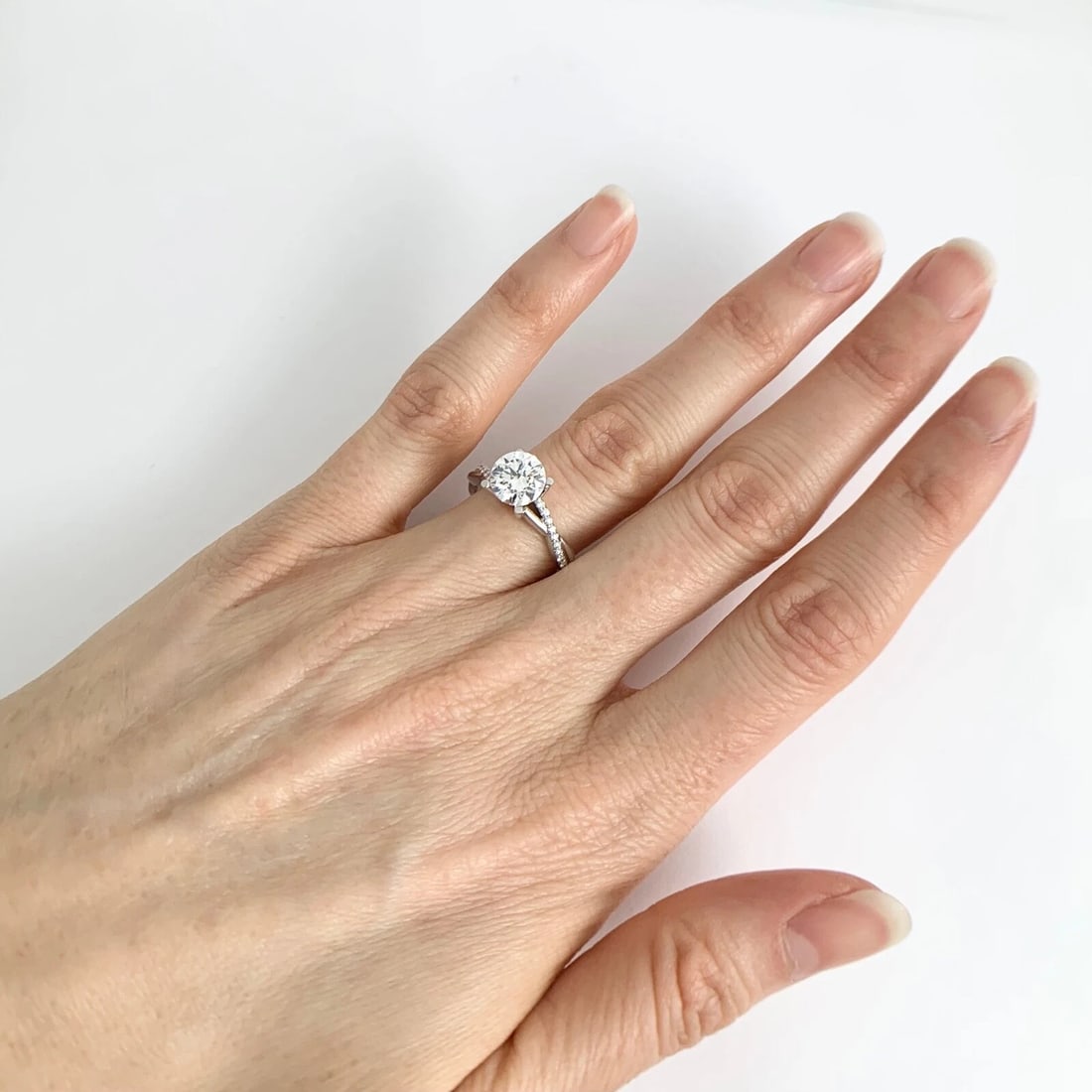 Infinity Crisscross Diamond Engagement Ring Setting Mounting 14K White Gold - 6