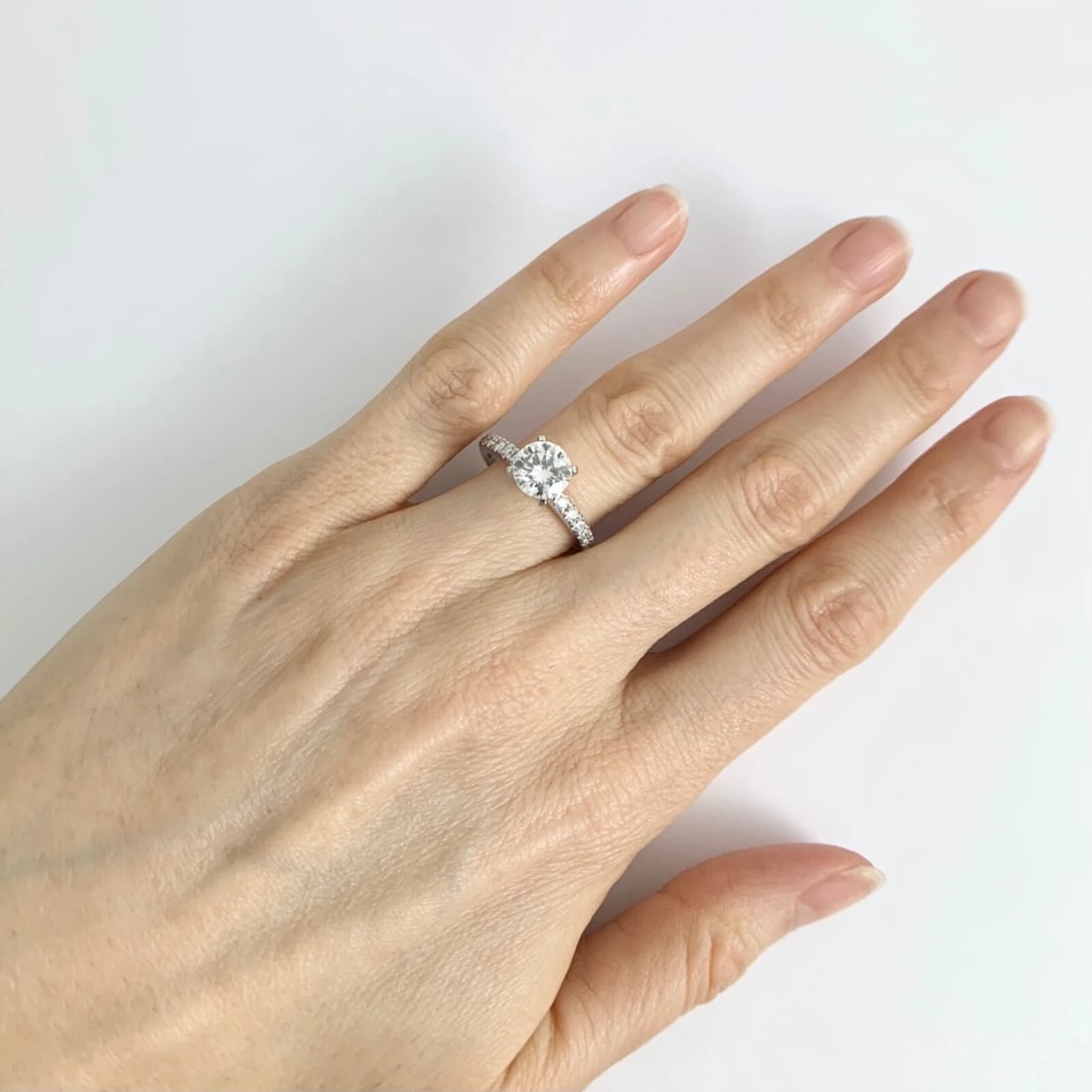 4-Prong Diamond Engagement Ring Setting Mounting 14K White Gold .35 CTW - 6