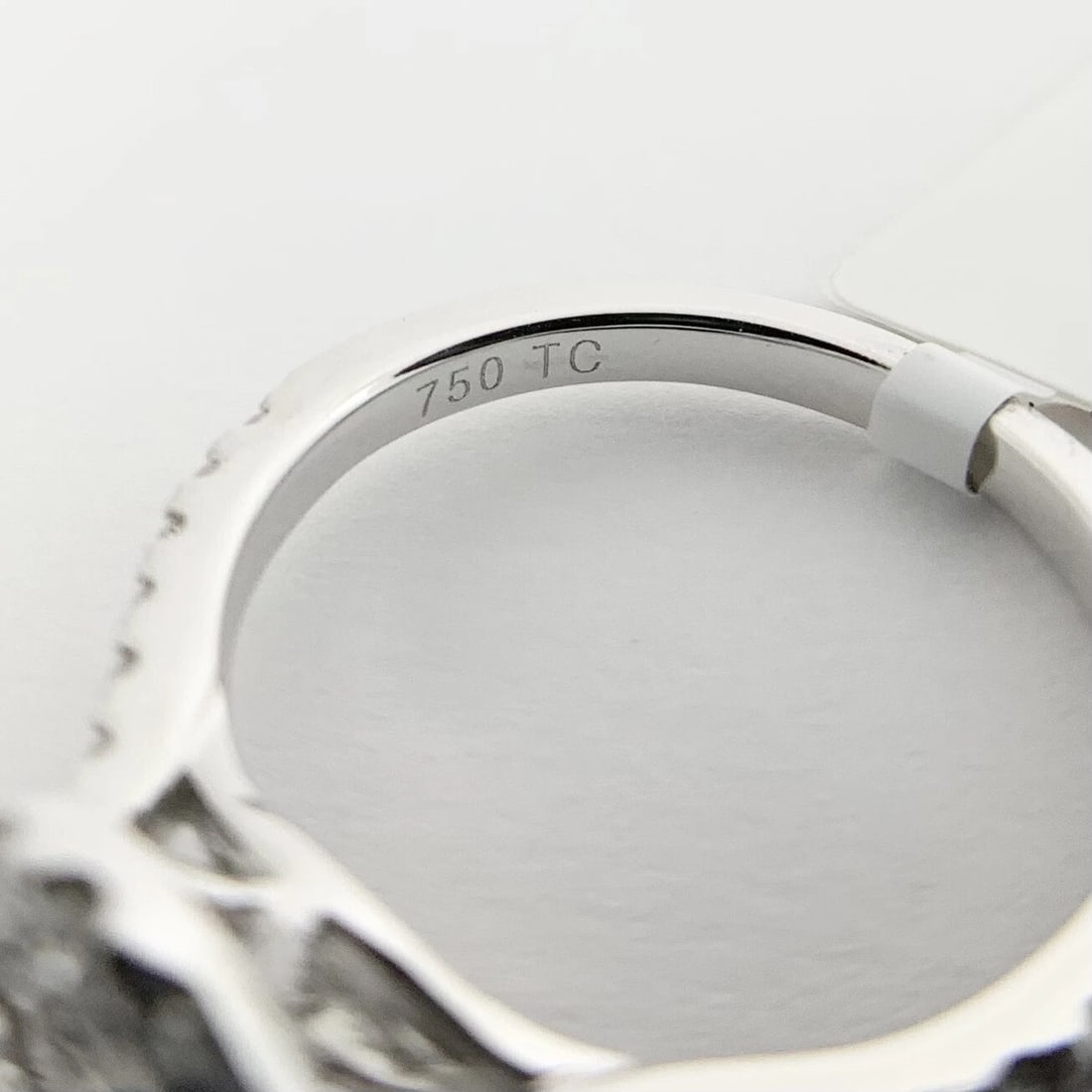 Oval Diamond Halo Engagement Ring Setting Mounting 18K White Gold .51 CTW - 10