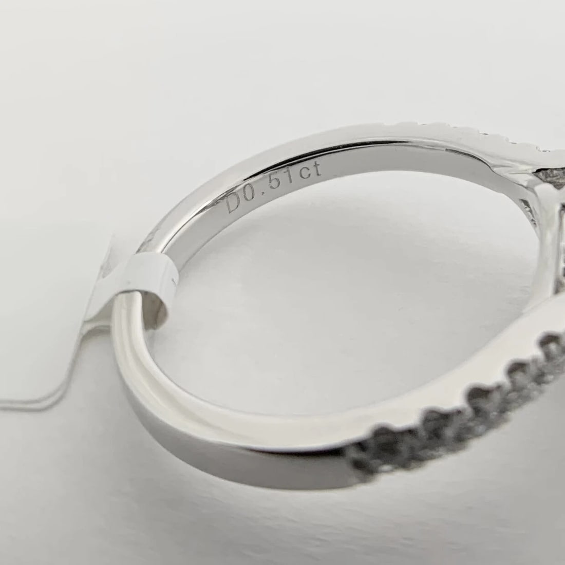 Oval Diamond Halo Engagement Ring Setting Mounting 18K White Gold .51 CTW - 11