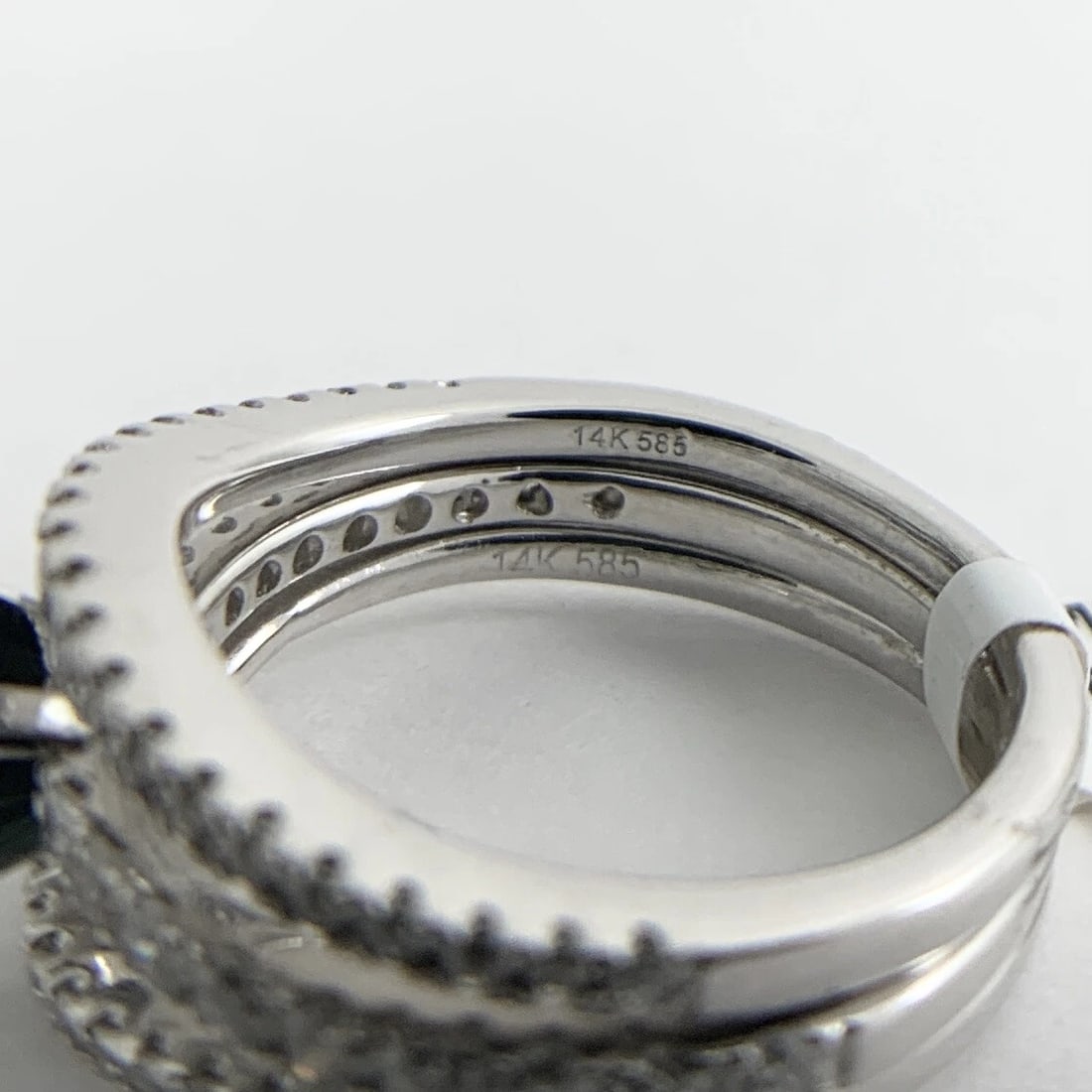 3-Row Split Shank Diamond Engagement Ring Setting Mounting 14K White Gold - 12