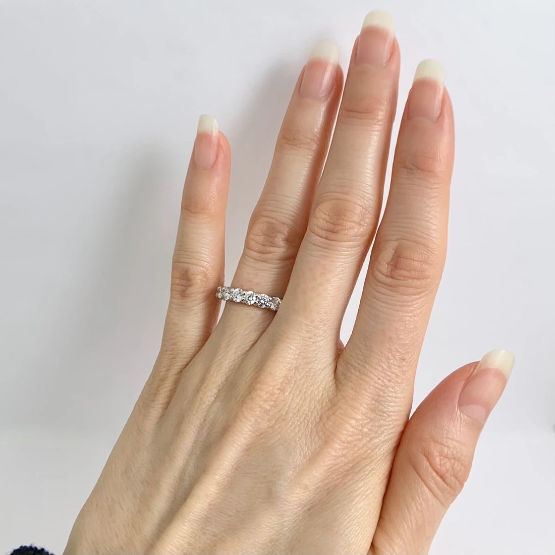 Round Diamond Eternity Ring Wedding Band 14K White Gold, Size 6.5, 2.53 CTW - 4