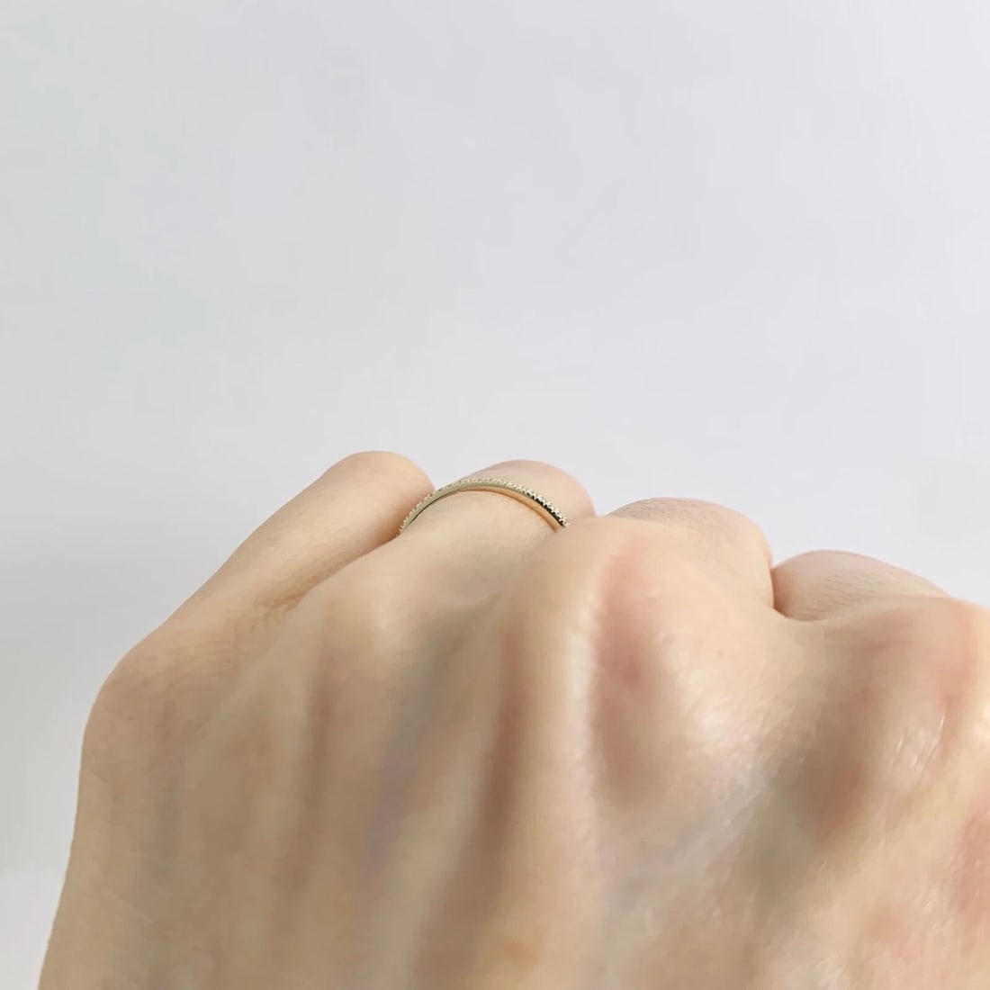 Thin Round Diamond Eternity Ring Wedding Band 14K Yellow Gold Size 6.75, .42 CTW - 6