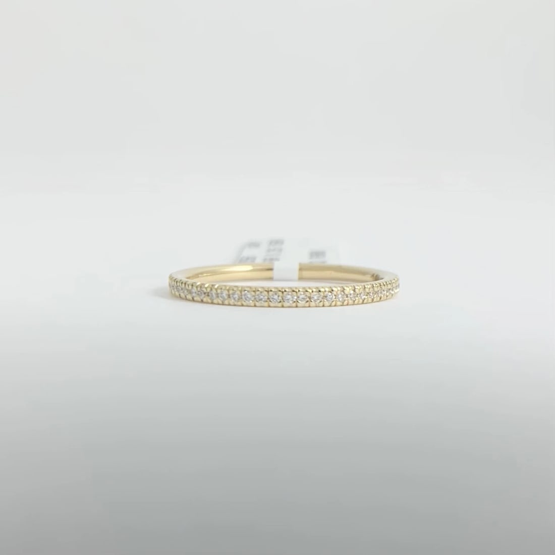 Thin Round Diamond Eternity Ring Wedding Band 14K Yellow Gold Size 6.75, .42 CTW - 7