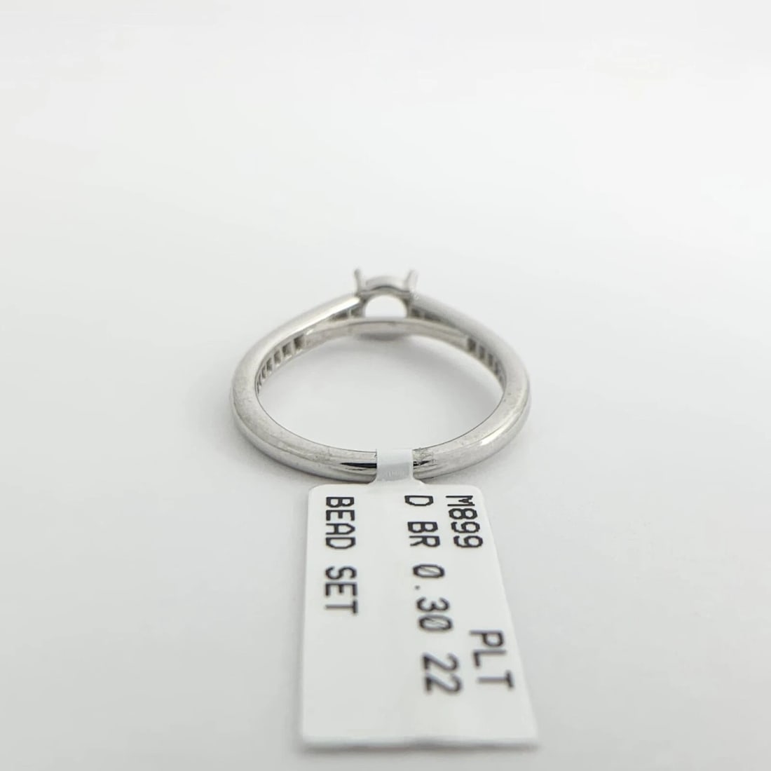 Round Diamond Engagement Ring Setting Mounting Platinum .30 CTW - 9