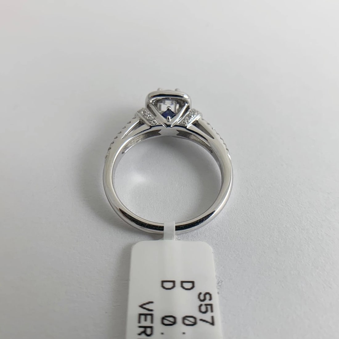 Vera Wang Round Diamond Cushion Halo Engagement Ring 14K White Gold, .83 CTW - 9