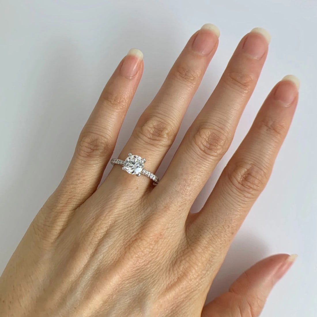 Gabriel & Co Diamond Pave Engagement Ring Setting Mounting 14K White Gold - 5