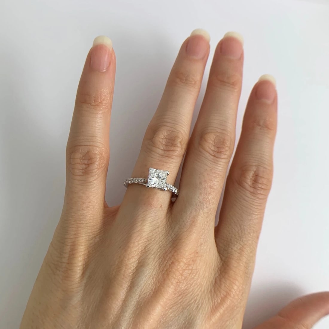 Gabriel & Co Diamond Pave Engagement Ring Setting Mounting 14K White Gold - 8