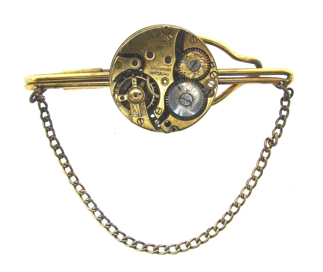 COOL Langendorf Switzerland Gold Plated over Steel Tie Pin (1 of 5)