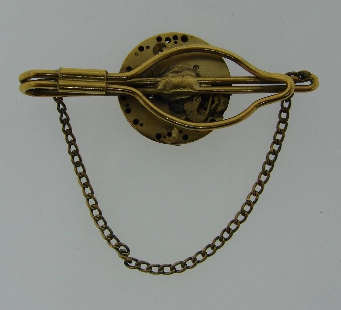 COOL Langendorf Switzerland Gold Plated over Steel Tie Pin - 3