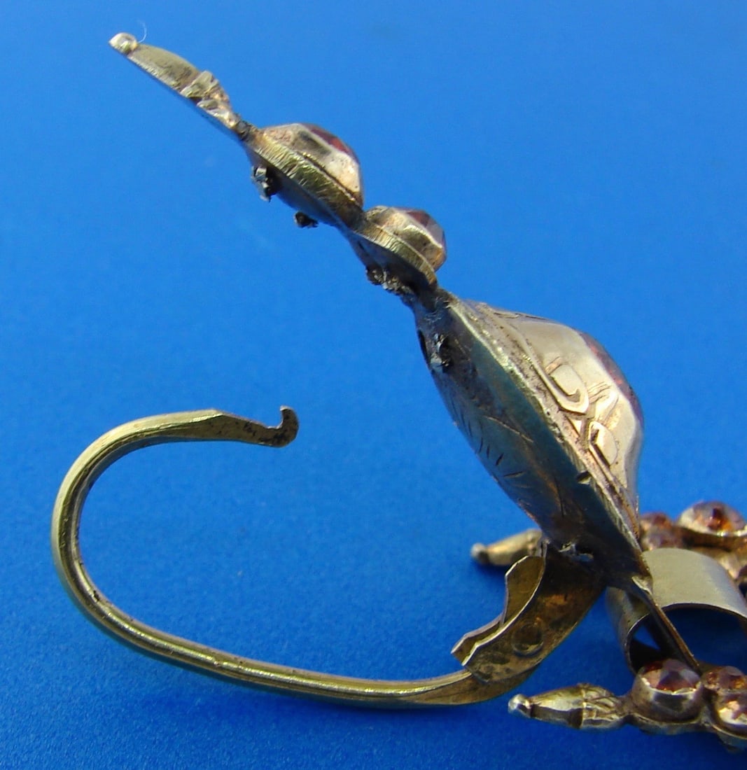 Iberian Georgian Catalan 18k Yellow Gold Citrine Chandelier Dangle Earrings - 5