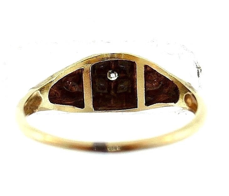 14k Yellow White Gold Diamond Ring - 5