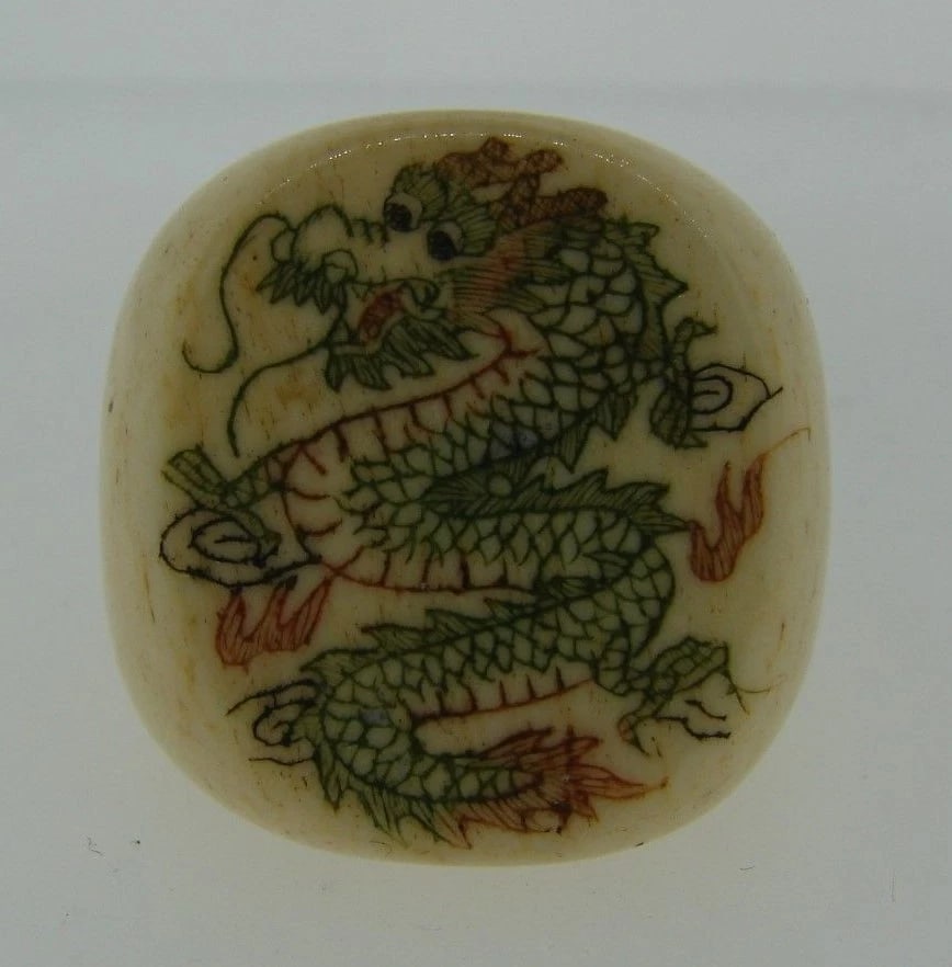 WOW Natural Stone & Engraved Dragon Ring (1 of 1)